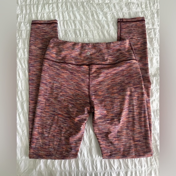Lululemon Wunder Under High Rise warp speed Filtered Orange Electric Coral - Picture 1 of 3
